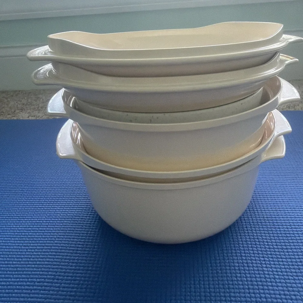 Tupperware Microwave 7 Piece Stack Cooker Steamer Set EXCELLENT USED CONDITION